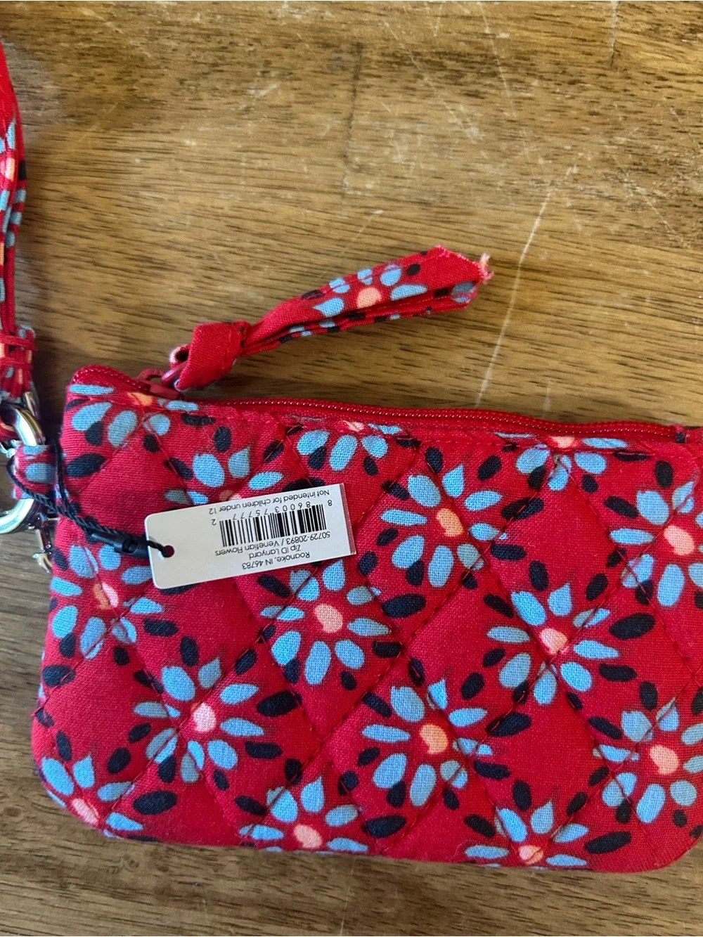 Vera Bradley Red Venetian Flowers Lanyard ID Badge Holder - Picture 2 of 4